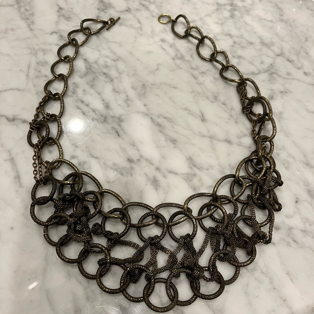 Woven Chain Chunky Statement Necklace